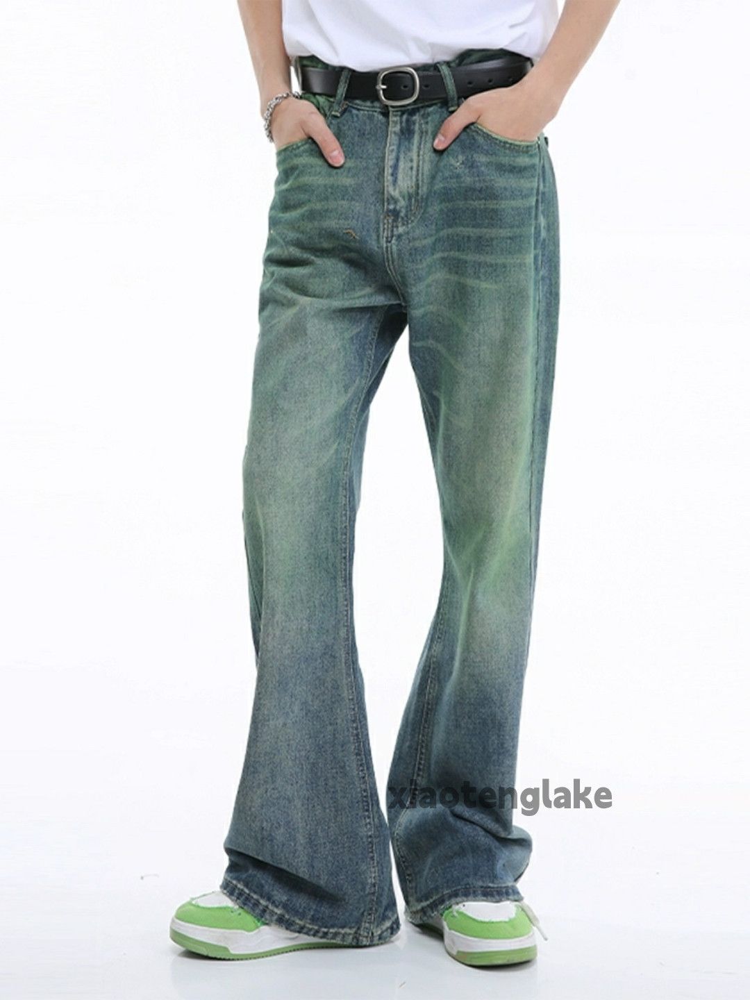 Jean × Vintage washed faded cleanfit yuppie bootcut flared jeans Size US 30 / EU 46 - 4 Thumbnail