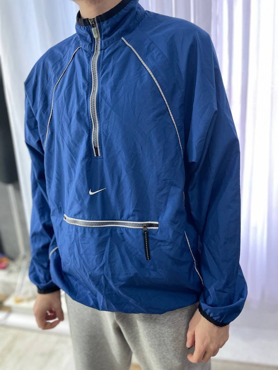 Nike Vintage Nike Jacket Anorak Reflective 1/2 Zip 00s swoosh Size US M / EU 48-50 / 2 - 2 Thumbnail