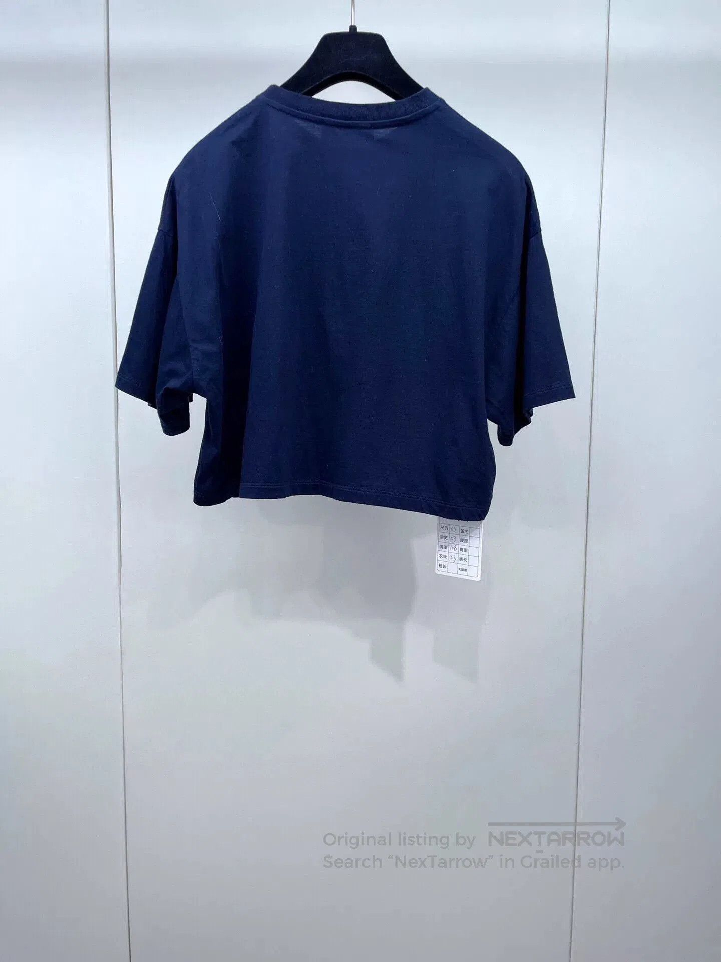 Japanese Brand Miumiu Blue Letter Patch Short Sleeve. Size XS / US 0-2 / IT 36-38 - 2 Thumbnail