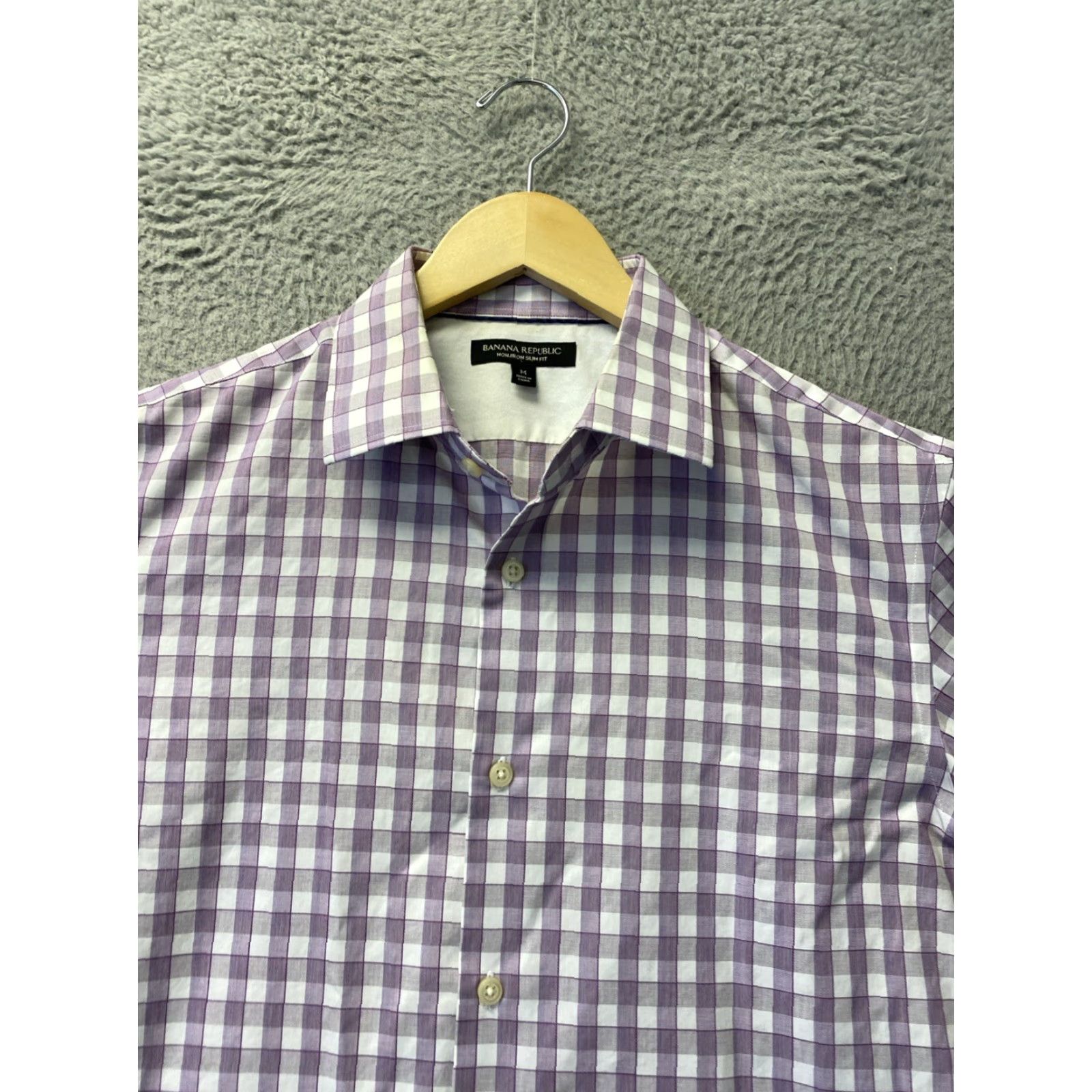 Banana Republic Banana Republic Button Shirt M Mens Purple Orchid Lavender Multicolor Slim Button Shirt 199- e Size US M / EU 48-50 / 2 - 3 Thumbnail