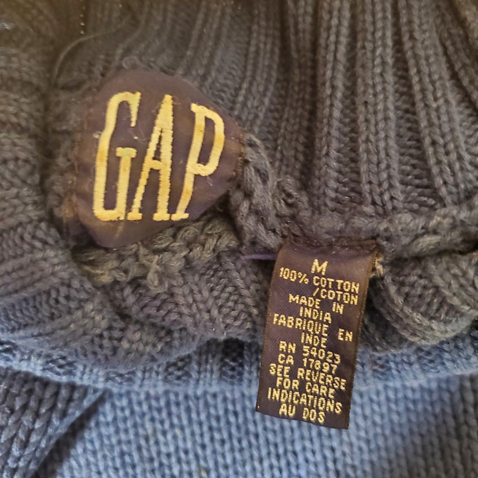 Gap Gap Vintage 90s Women's Oversized Sweater Cotton Turtleneck Size M / US 6-8 / IT 42-44 - 3 Thumbnail