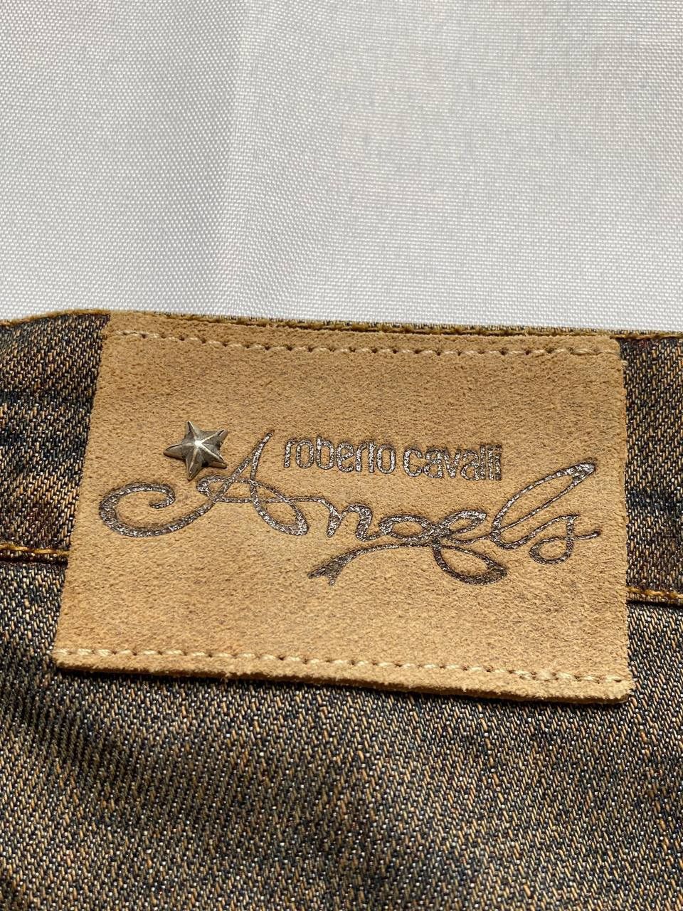 Designer × Roberto Cavalli × Vintage Roberto Cavalli Angels Women’s Y2K brand new Denim Jeans Size 28" / US 6 / IT 42 - 6 Thumbnail
