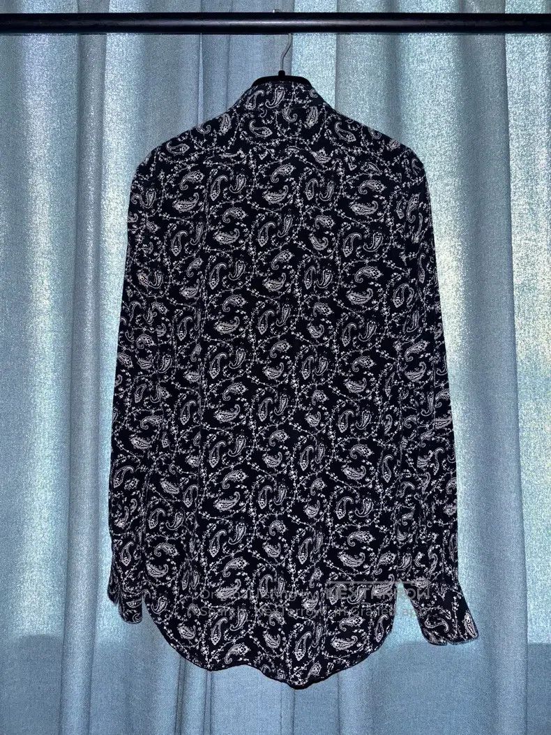 Saint Laurent Paris Saint Laurent Paris size 39 Mulberry Silk Cashew Flower Sh Size US M / EU 48-50 / 2 - 2 Thumbnail