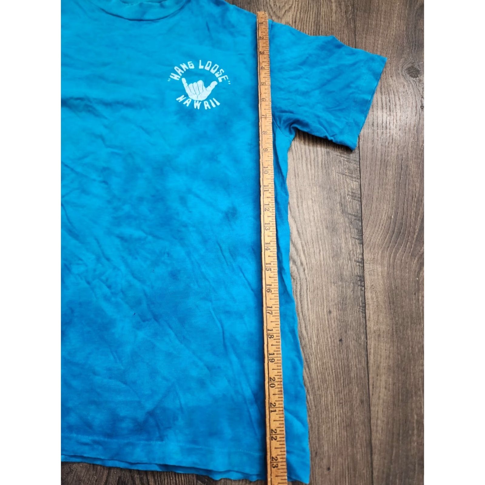 Doublet VINTAGE Hawaii Hang Loose T Shirt 80s Mens S Blue Cotton Blend Double Sided Distress 70s 80s Graphic Print Crew Neck Short Sleeve Size US S / EU 44-46 / 1 - 6 Thumbnail