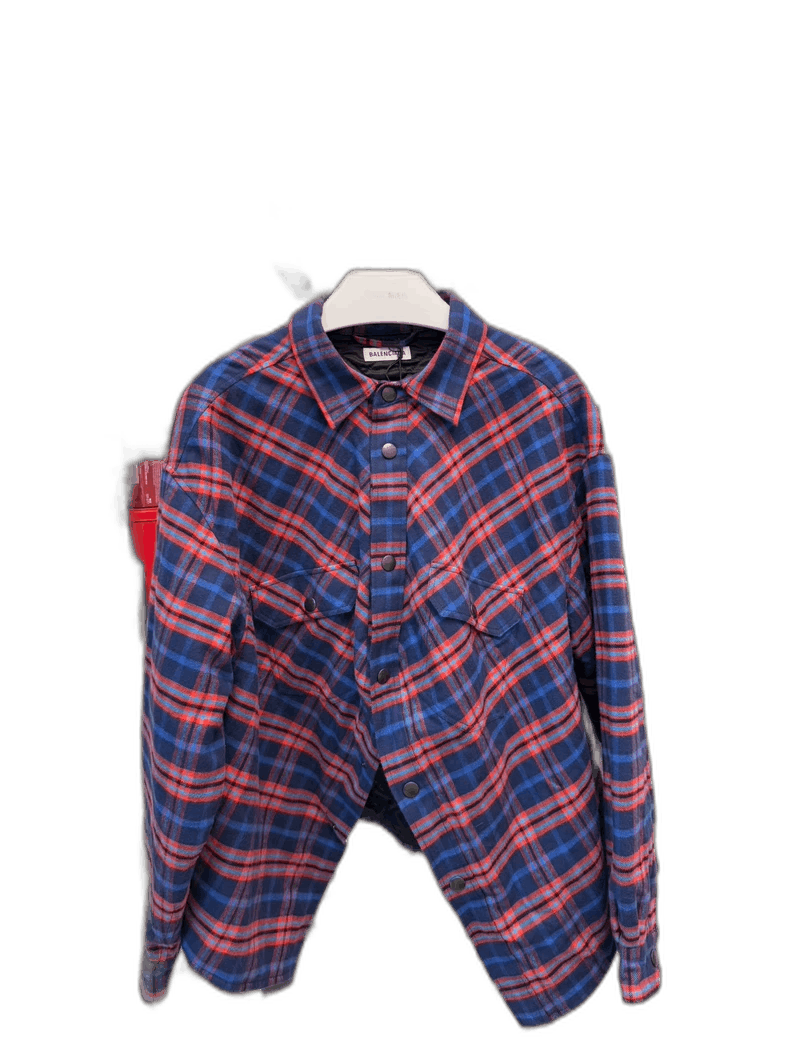 Balenciaga Cotton Plaid Jacket Brand New-2505