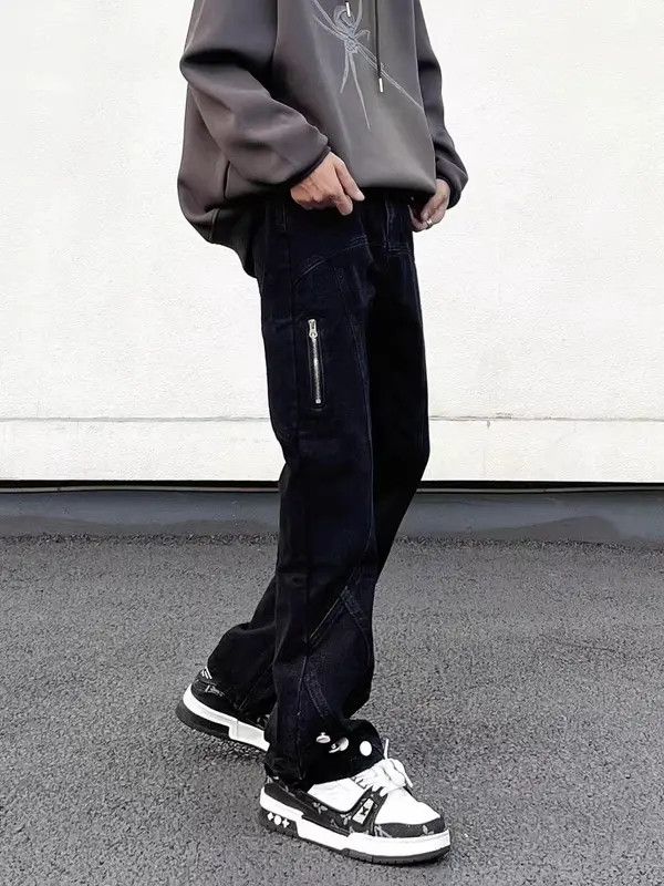 VIBE High street washed black patchwork bootcut jeans Size US 34 / EU 50 - 7 Thumbnail
