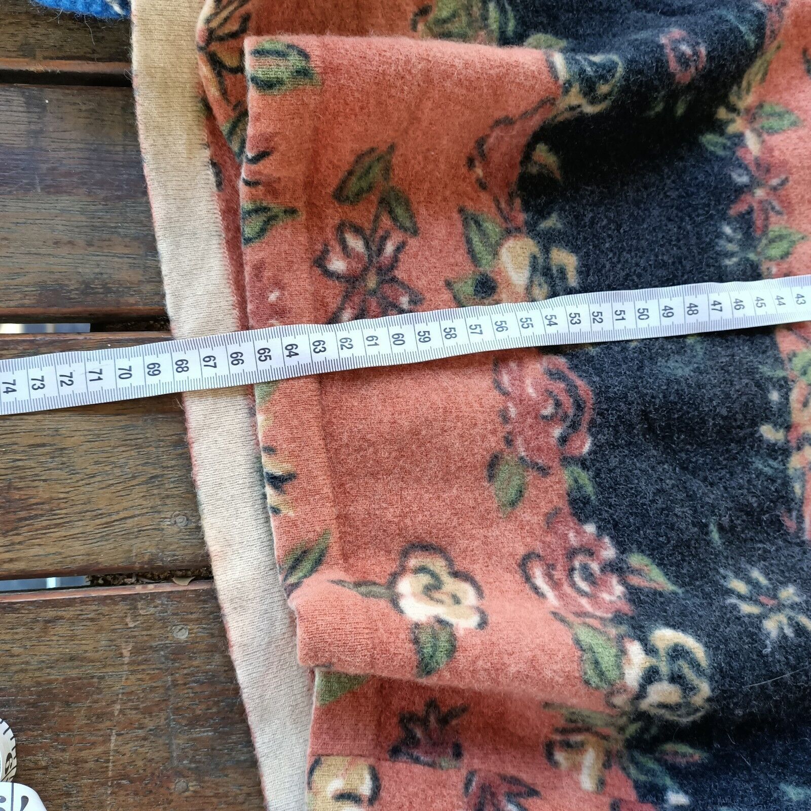 Other Vintage 80s 90s Sweater Orange Floral Striped Lambswool Size M / US 6-8 / IT 42-44 - 9 Thumbnail