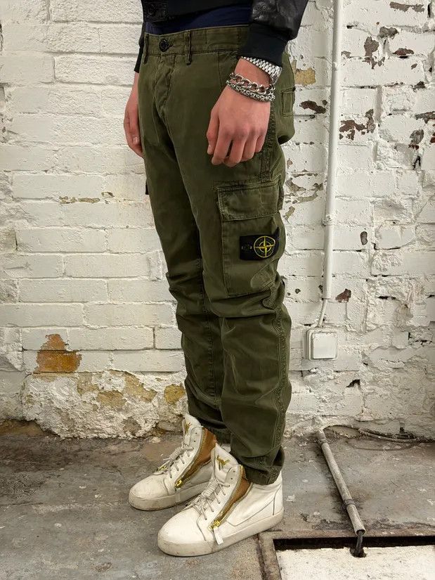 Stone Island Stone Island Khaki Green Cargo Pants Size US 31 - 3 Thumbnail