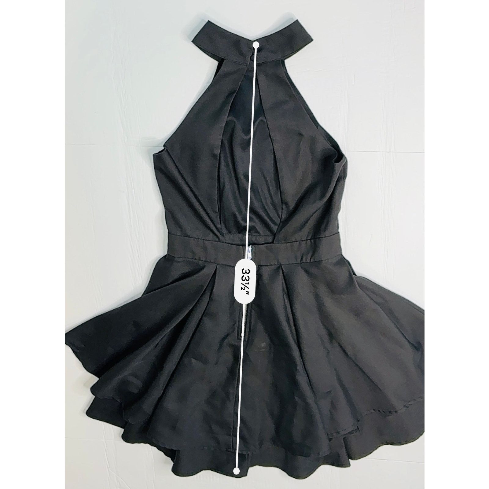 Other Lulu's Rehearsal Skate Dress Double Skirt Black Halter SMALL Size S / US 4 / IT 40 - 7 Thumbnail