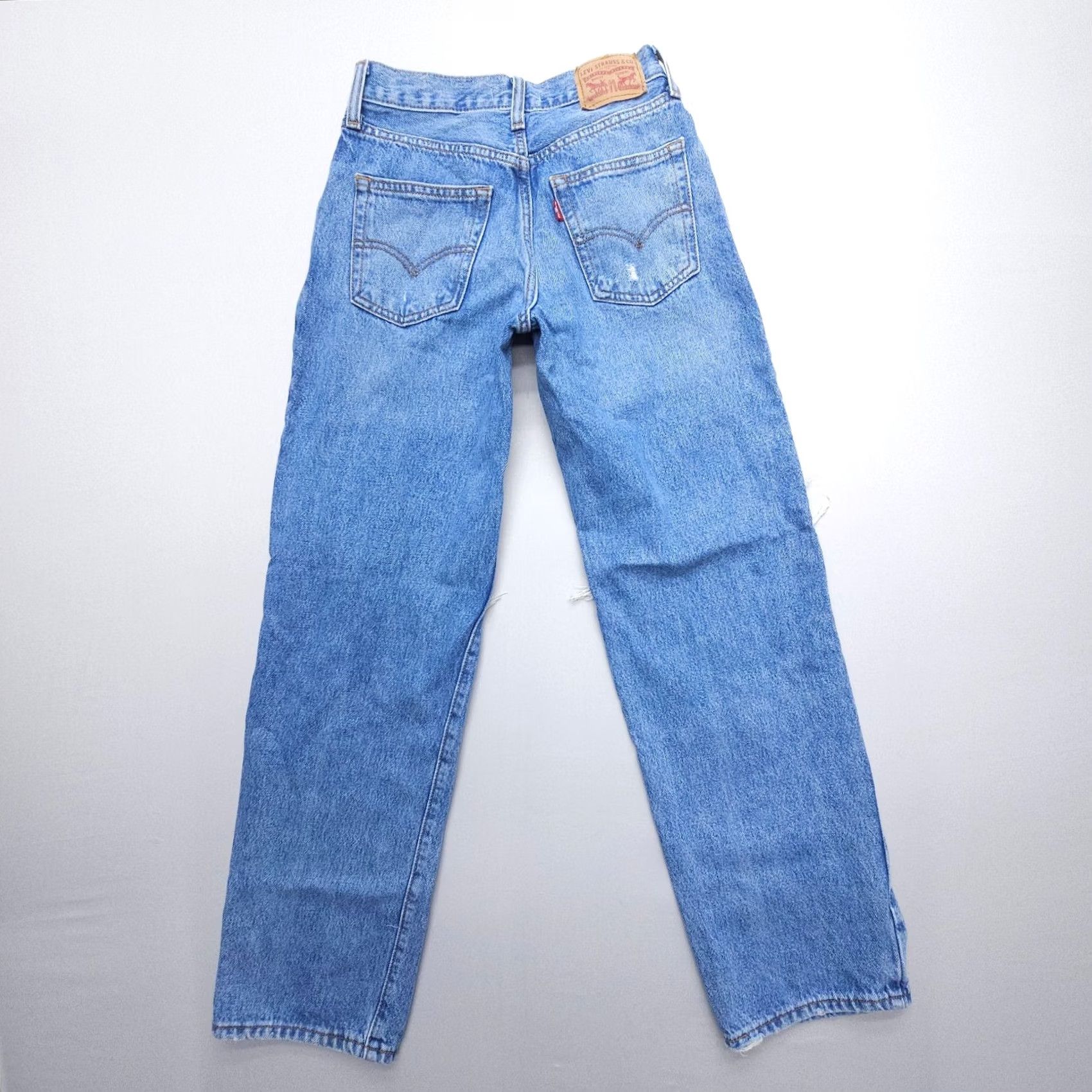 Levi's Levi's Jeans Baggy Straight 94 Womens 24 Blue Inseam 29" Distressed 100% Cotton Relaxed Vintage: No Size 42" / US 20 - 2 Thumbnail