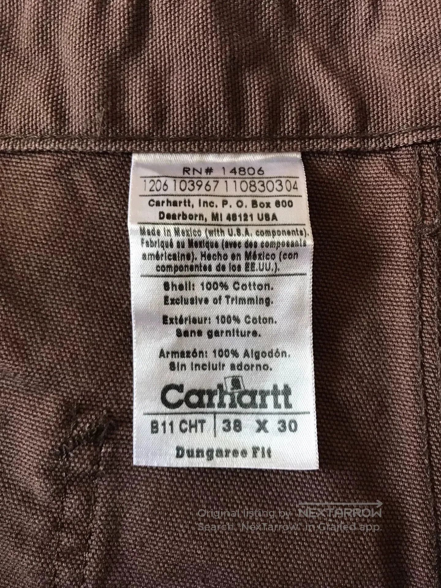 Carhartt Carhartt B11 CHT 38x30 Cargo Pants. Size US 38 / EU 54 - 9 Thumbnail