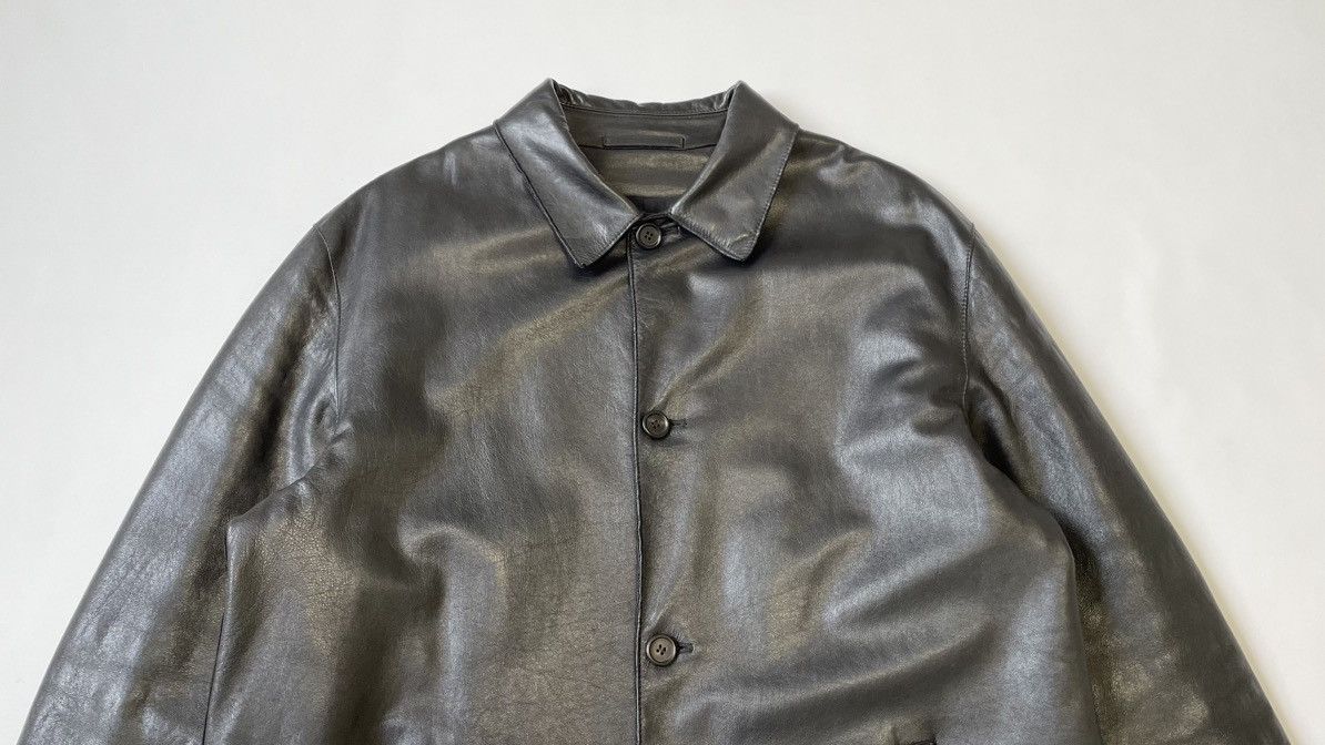 Prada A/W 2000 Black Leather Jacket Size US M / EU 48-50 / 2 - 2 Thumbnail