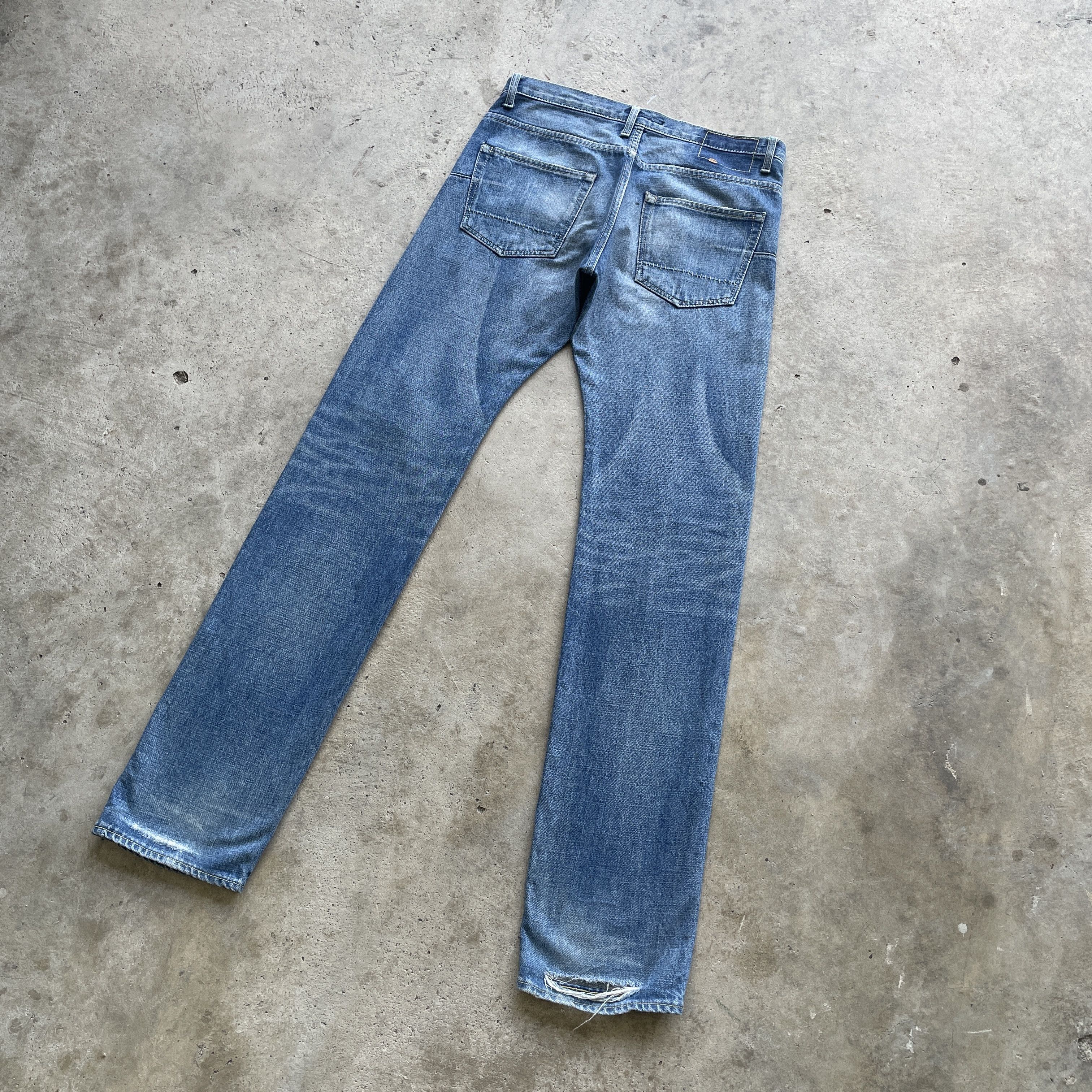 Japanese Brand W32 VINTAGE JAPANESE DISTRESSED SELVEDGE JEANS FADED PANTS Size US 32 / EU 48 - 2 Thumbnail