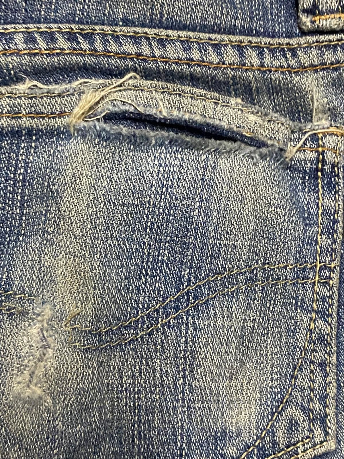 7 For All Mankind Vintage Japanese Brand C Seventeen Mud Wash Flare Jeans Size 31" - 12 Thumbnail