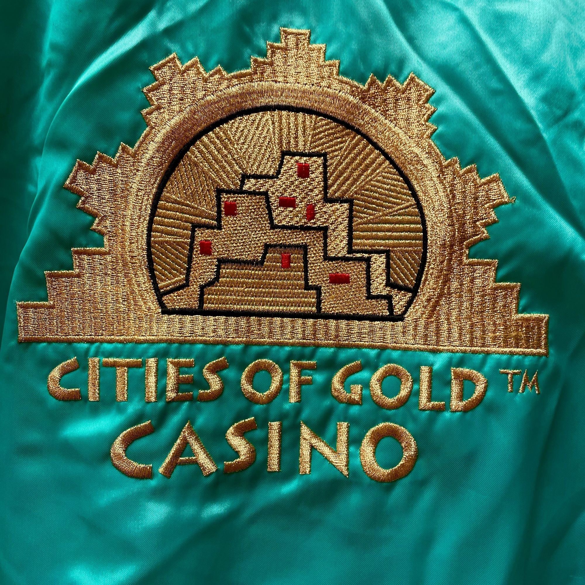 Other Vtg West Ark SHINY Teal Bomber Cities of Gold Casino Jacket Size US XXL / EU 58 / 5 - 3 Thumbnail