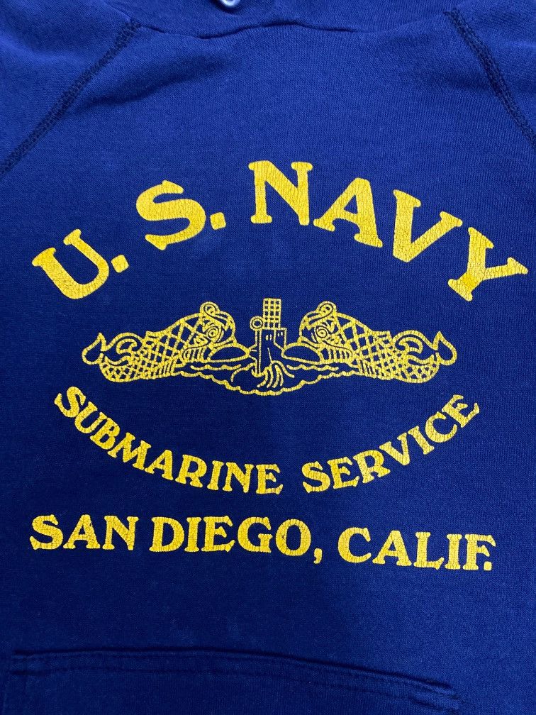 Vintage 80s us navy hoodie Size US XL / EU 56 / 4 - 3 Thumbnail