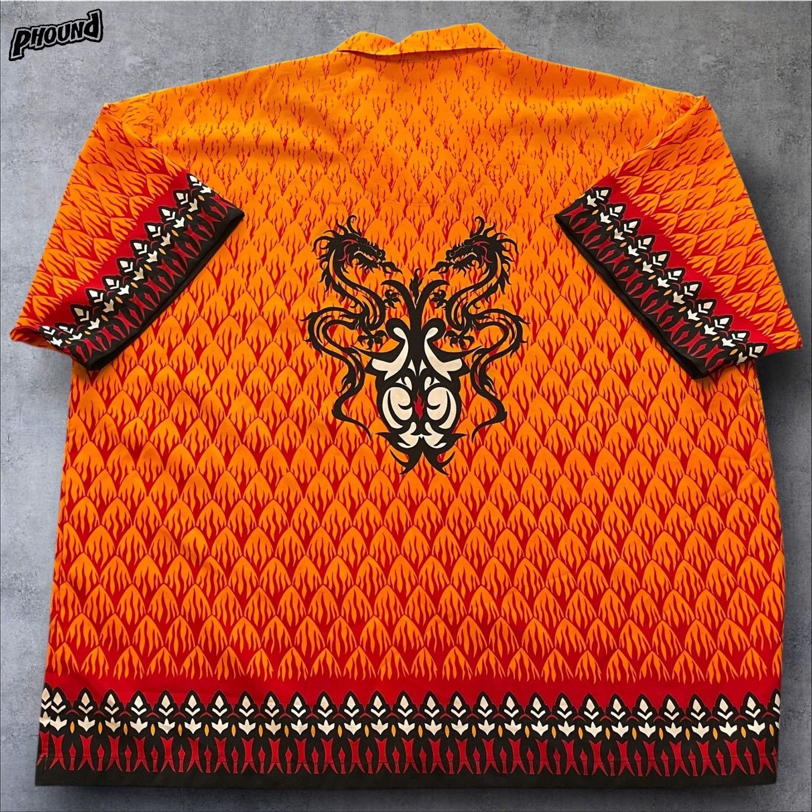 Dragonfly Vtg Dragonfly Clothing Shirt Mens 2XL Dueling Dragons Fire Size US XXL / EU 58 / 5 - 2 Thumbnail
