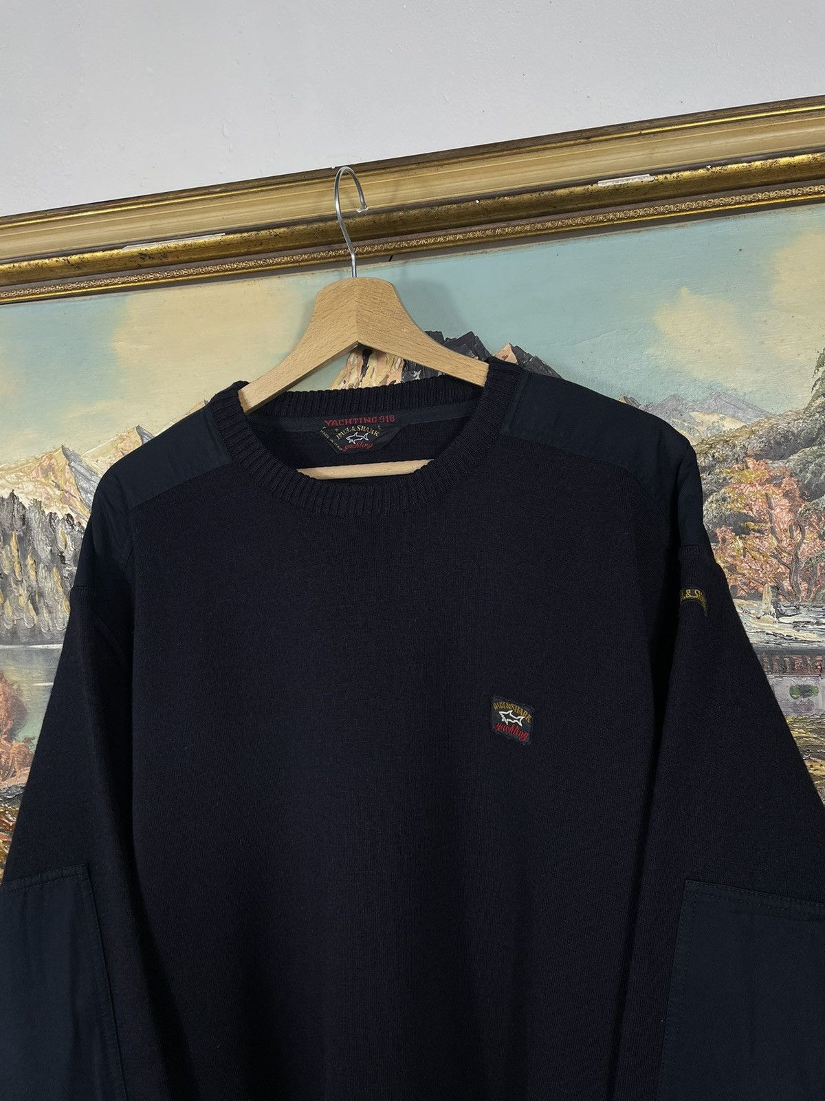 Designer × Paul & Shark × Vintage Retro 90s Navy Sweater Paul & Shark Pull Knitwear Jumper Size US L / EU 52-54 / 3 - 5 Thumbnail