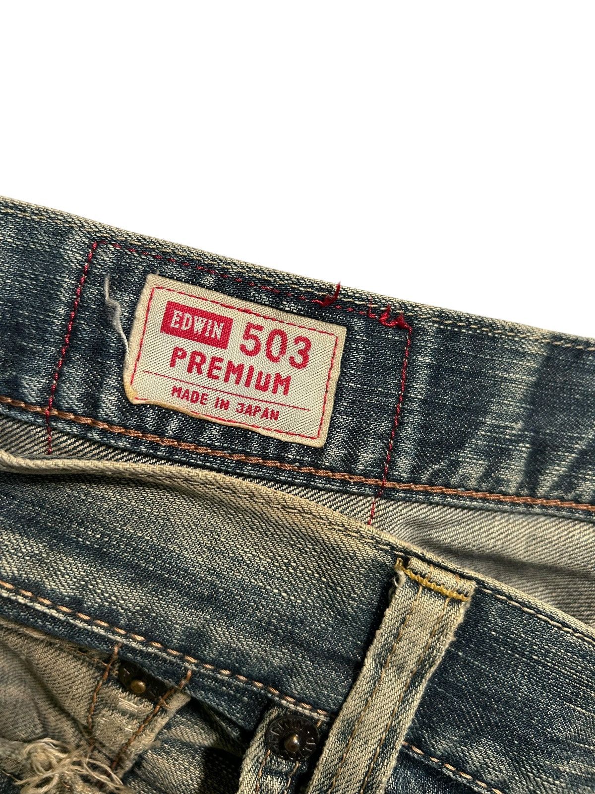 Kapital Vintage Edwin 503 RUSTY MUD WASH Distressed Denim Jeans 🎌☠️ Size US 34 / EU 50 - 6 Thumbnail