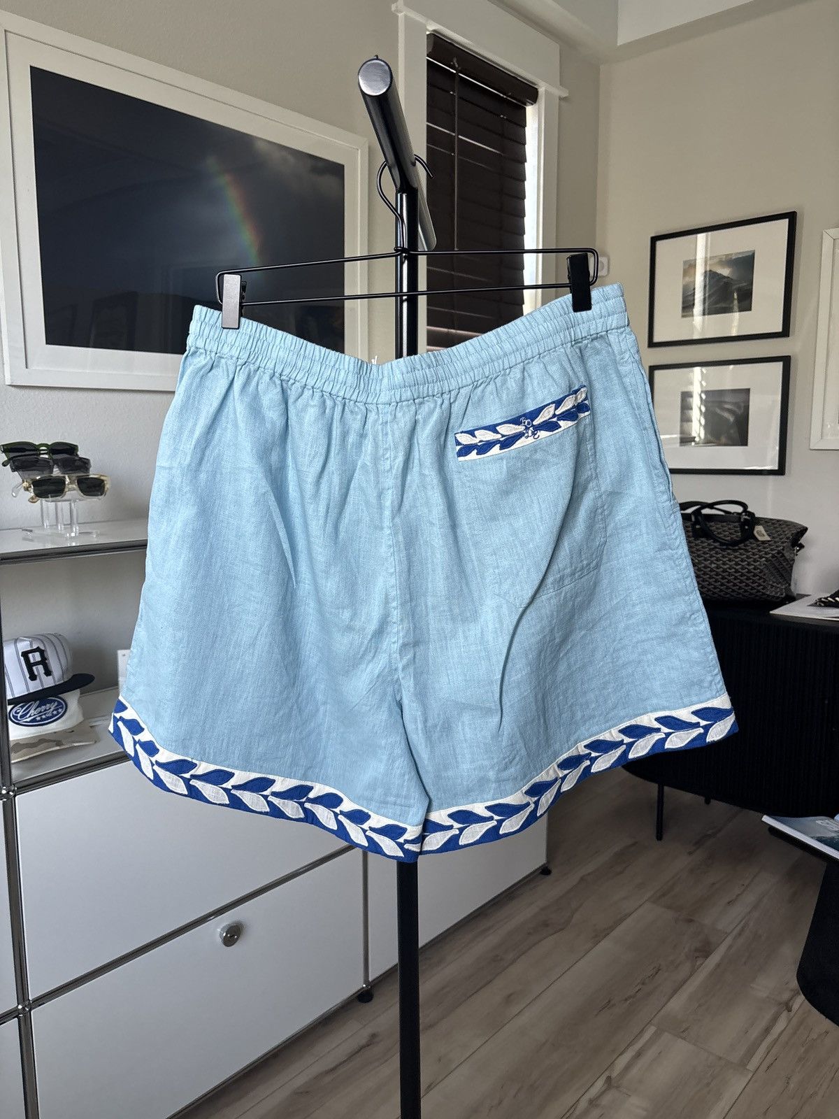 Bode BODE LINEN VACATION LOGO SHORTS Size US 36 / EU 52 - 2 Thumbnail