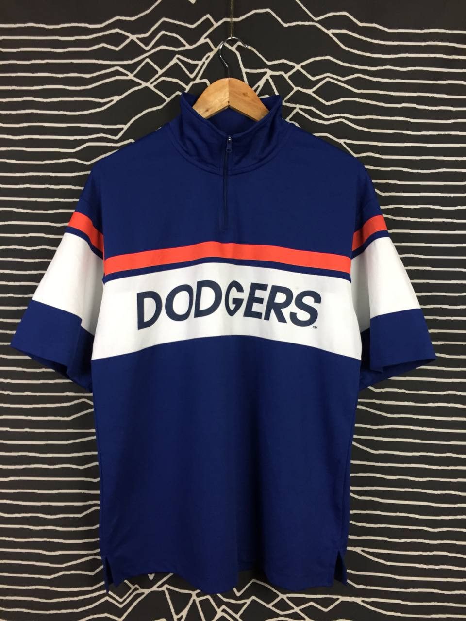 MLB × Sports Specialties × Vintage Vtg MLB Los Angelas Dodgers Quarter Zip Baseball Tee Size US L / EU 52-54 / 3 - 2 Thumbnail