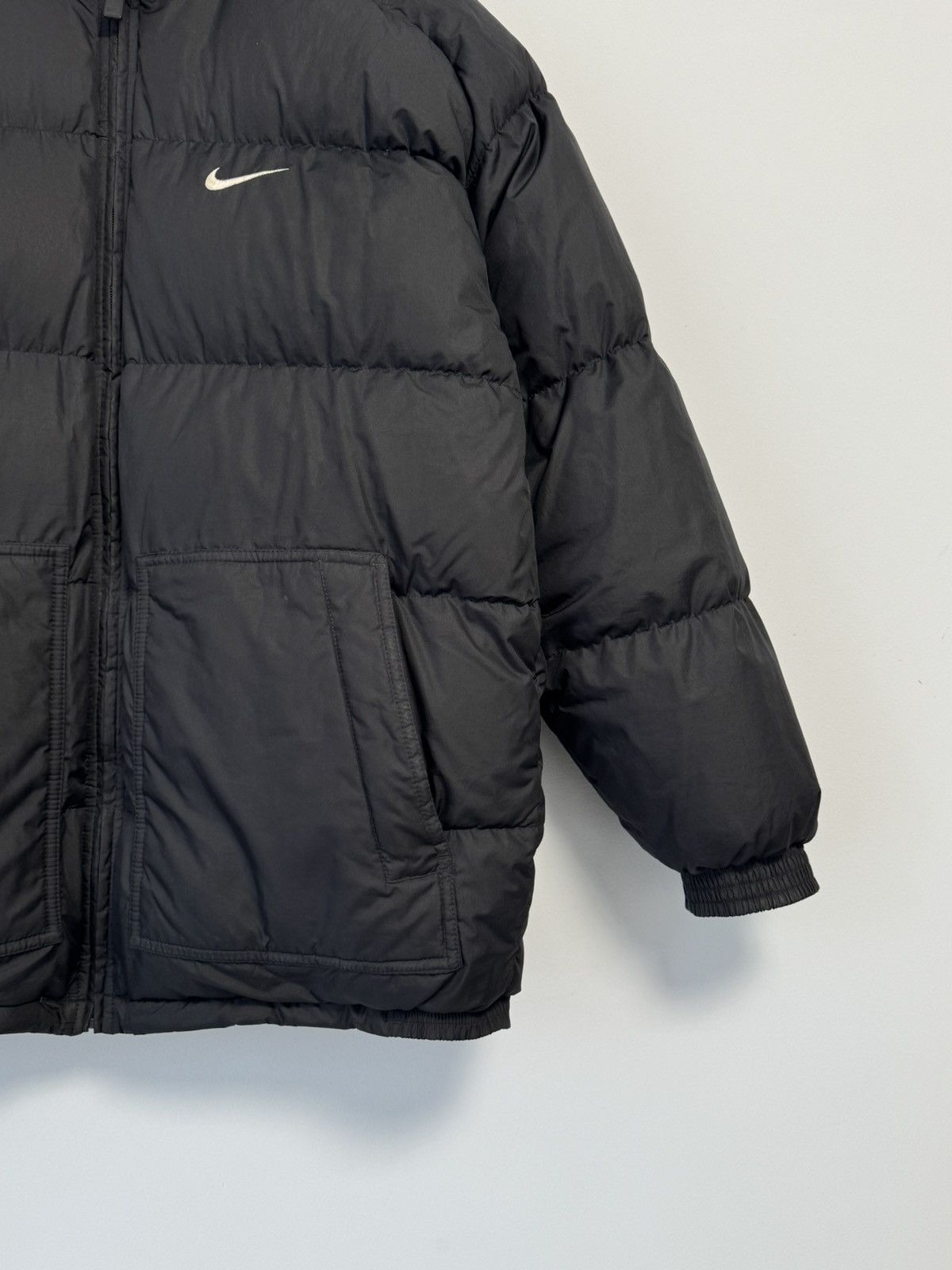 Nike Nike Vintage Down Puffer Jacket Big Swoosh Y2K Style Size US S / EU 44-46 / 1 - 3 Thumbnail