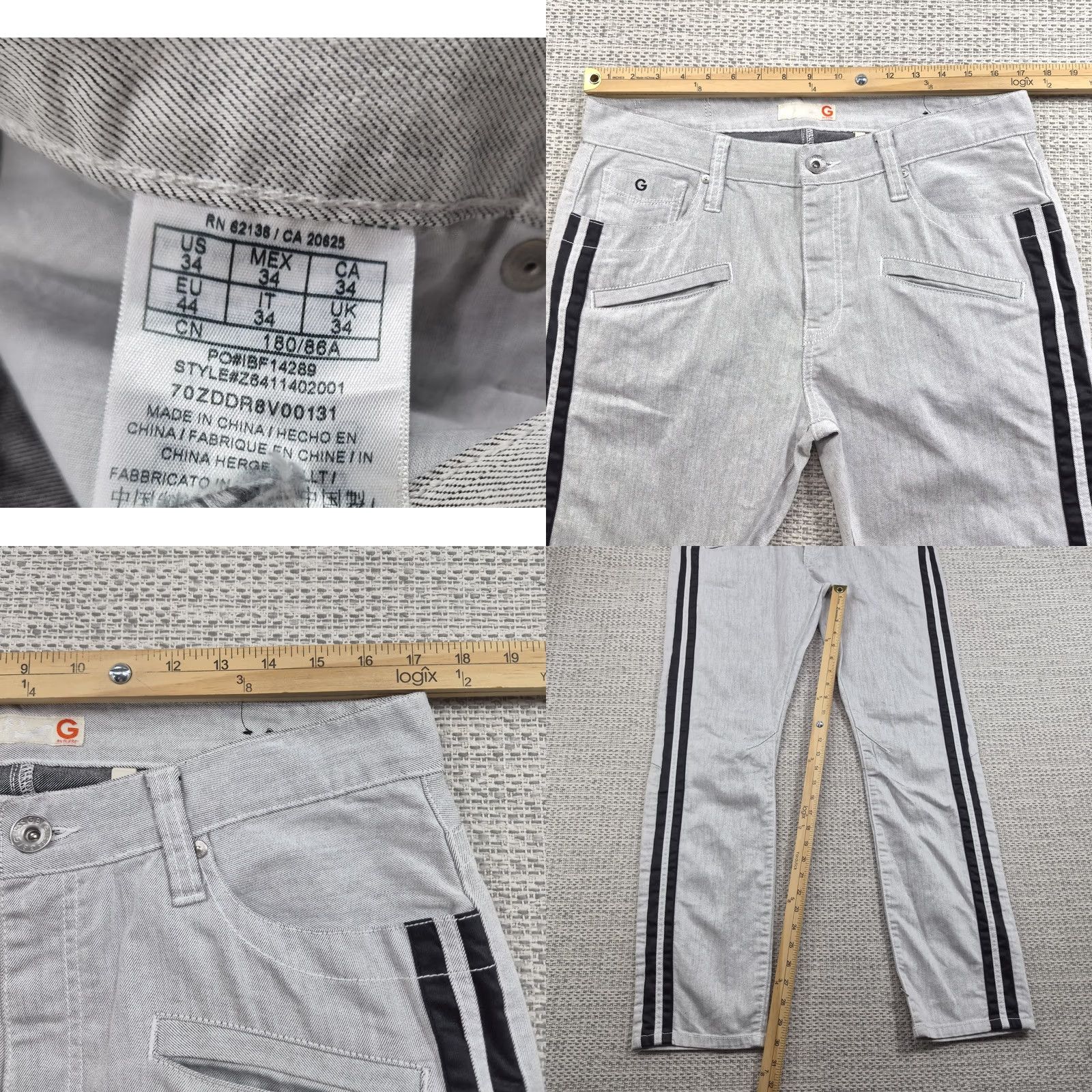 Guess Vintage G BY GUESS Denim Pants Jeans Mens 34x30 Gray Slim Skinny Size US 34 / EU 50 - 8 Thumbnail