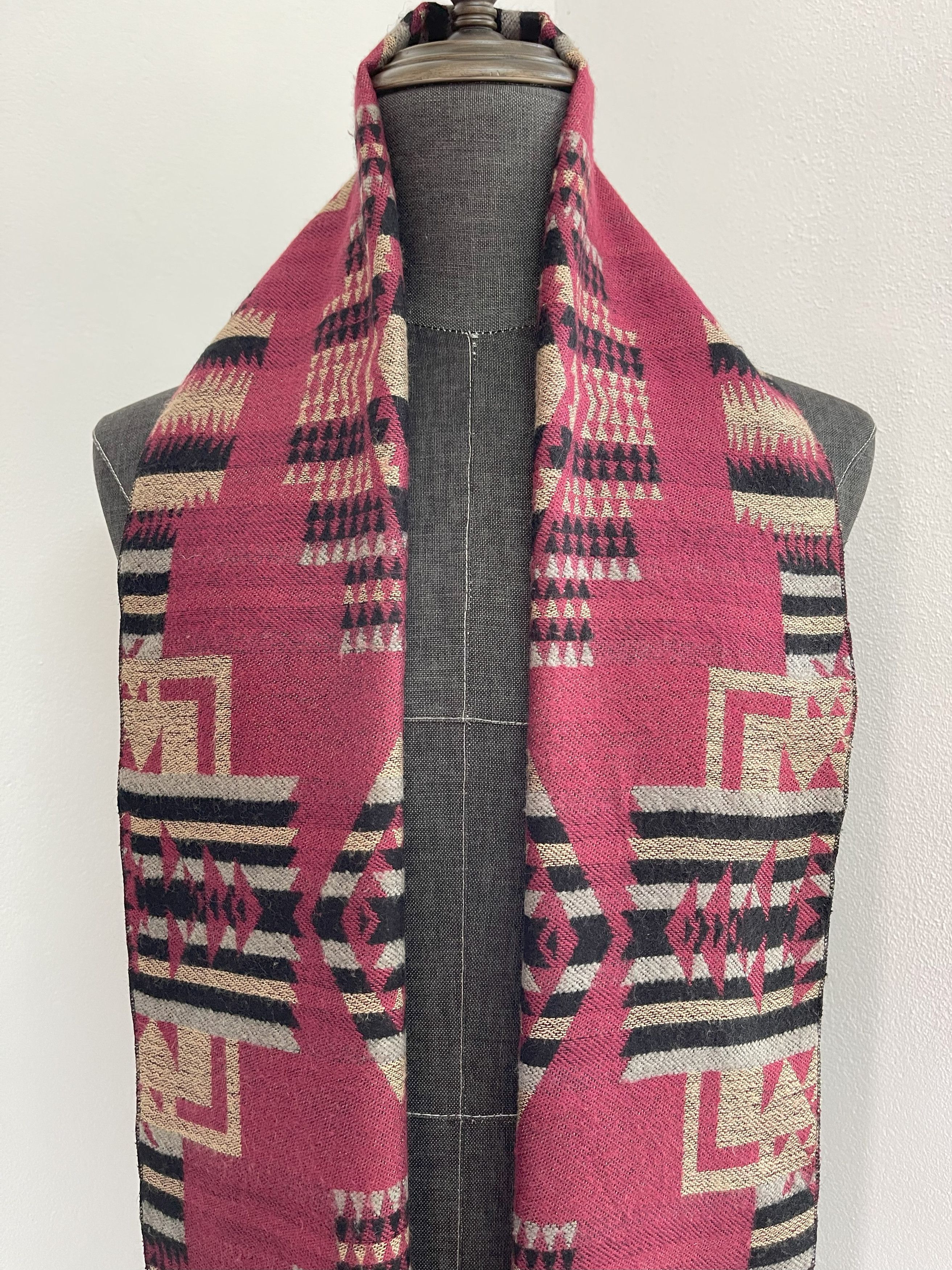 Vintage Vintage Navajo Design Scarf / Muffler - 6098 Size ONE SIZE - 5 Thumbnail