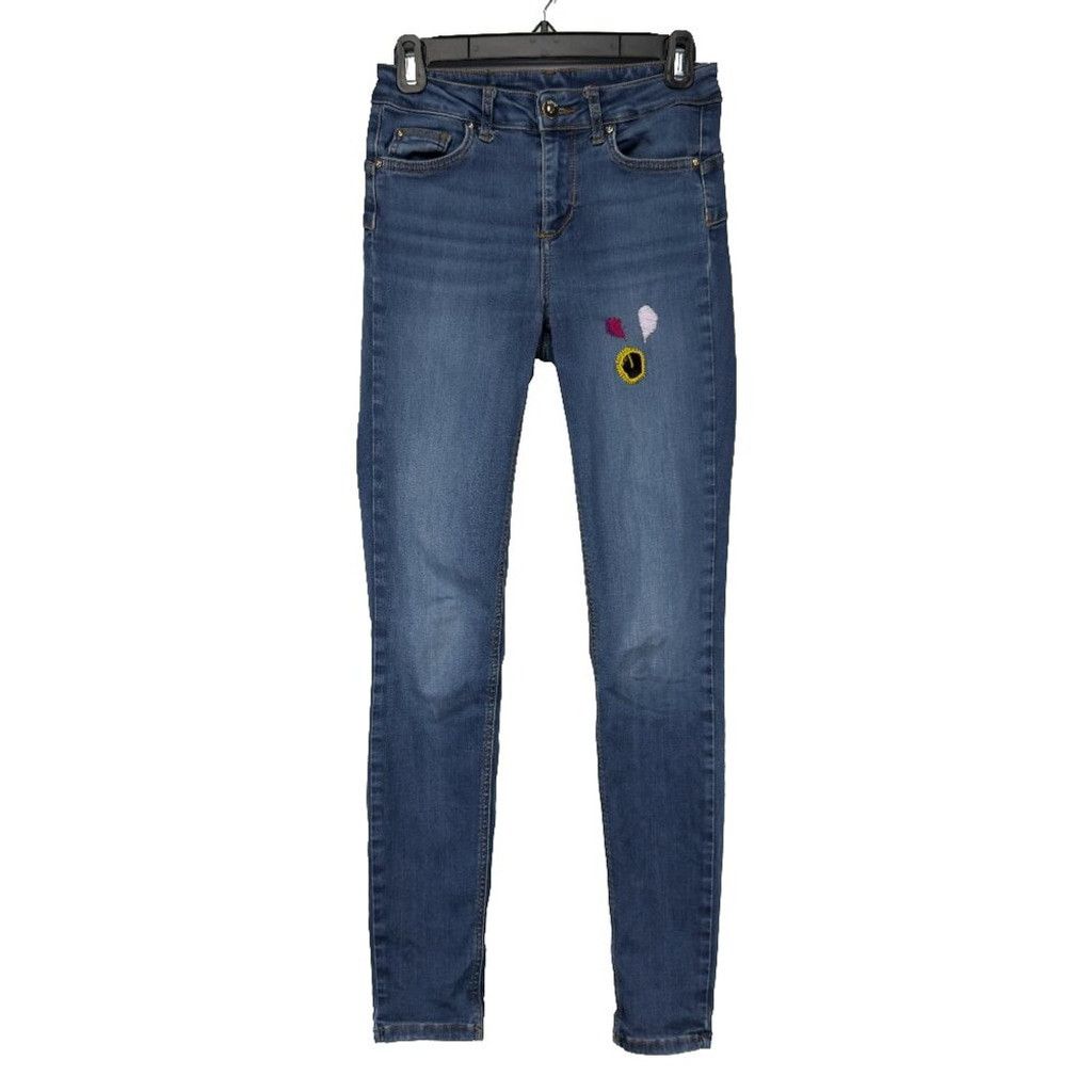 Other LIU-JO Milano Embroidered Ankle Mid-Rise Skinny Blue Jeans Size 25" / US 0 / IT 36 - 1 Thumbnail