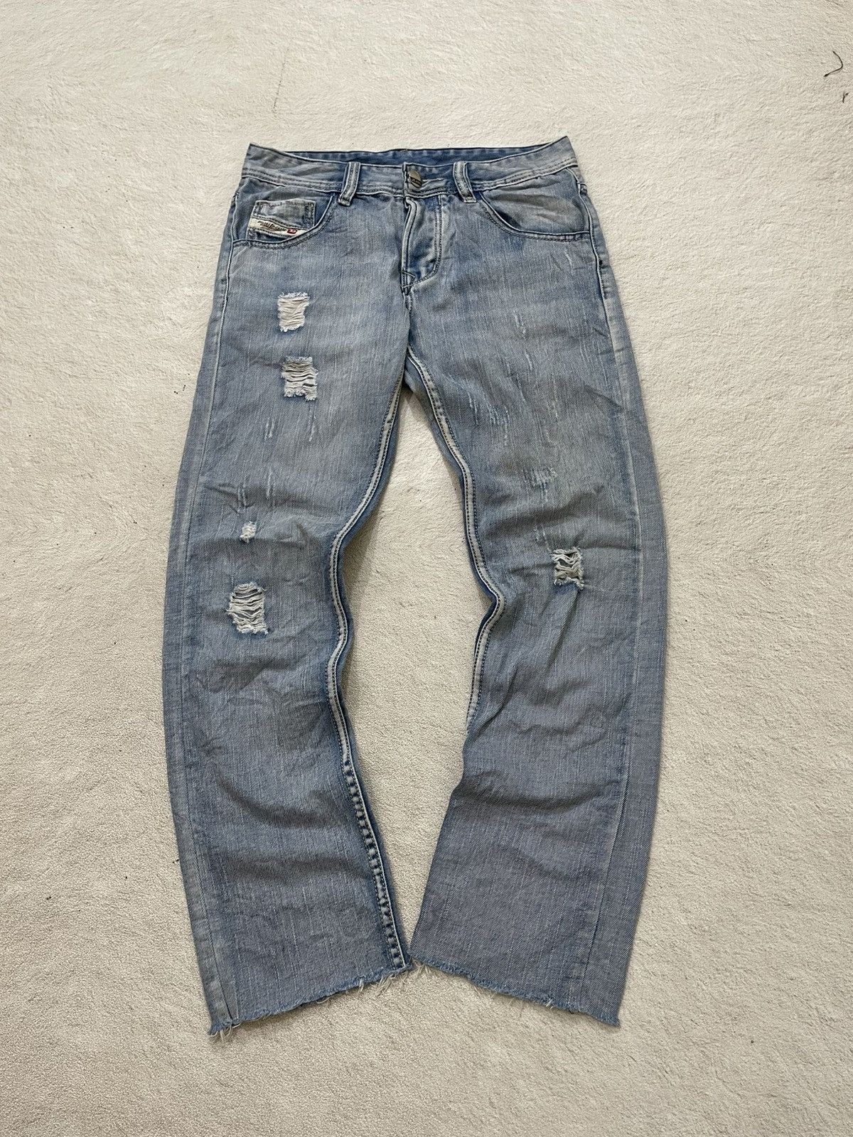 Diesel 2000s Diesel Ripped Denim Jeans Wash Y2K Ifsix LGB hysteric Size US 30 / EU 46 - 1 Thumbnail
