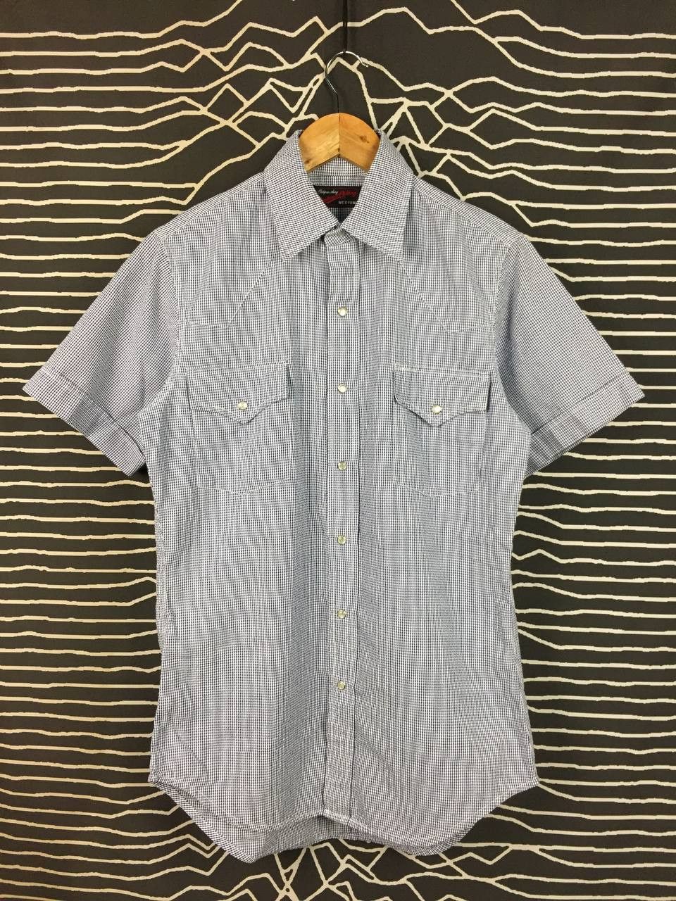 Japanese Brand Vtg Octopus Army Western Pearl Snap Gingham Plaid Shirt Size US M / EU 48-50 / 2 - 1 Thumbnail