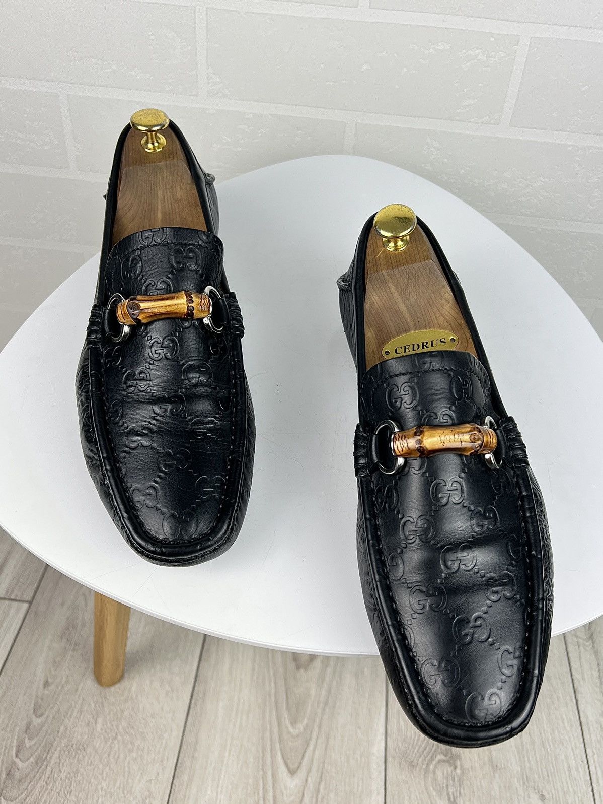 Gucci GUCCI Loafers Leather Shoes HORSEBIT Bamboo GG Monogram Logo Size US 8 / EU 41 - 3 Thumbnail
