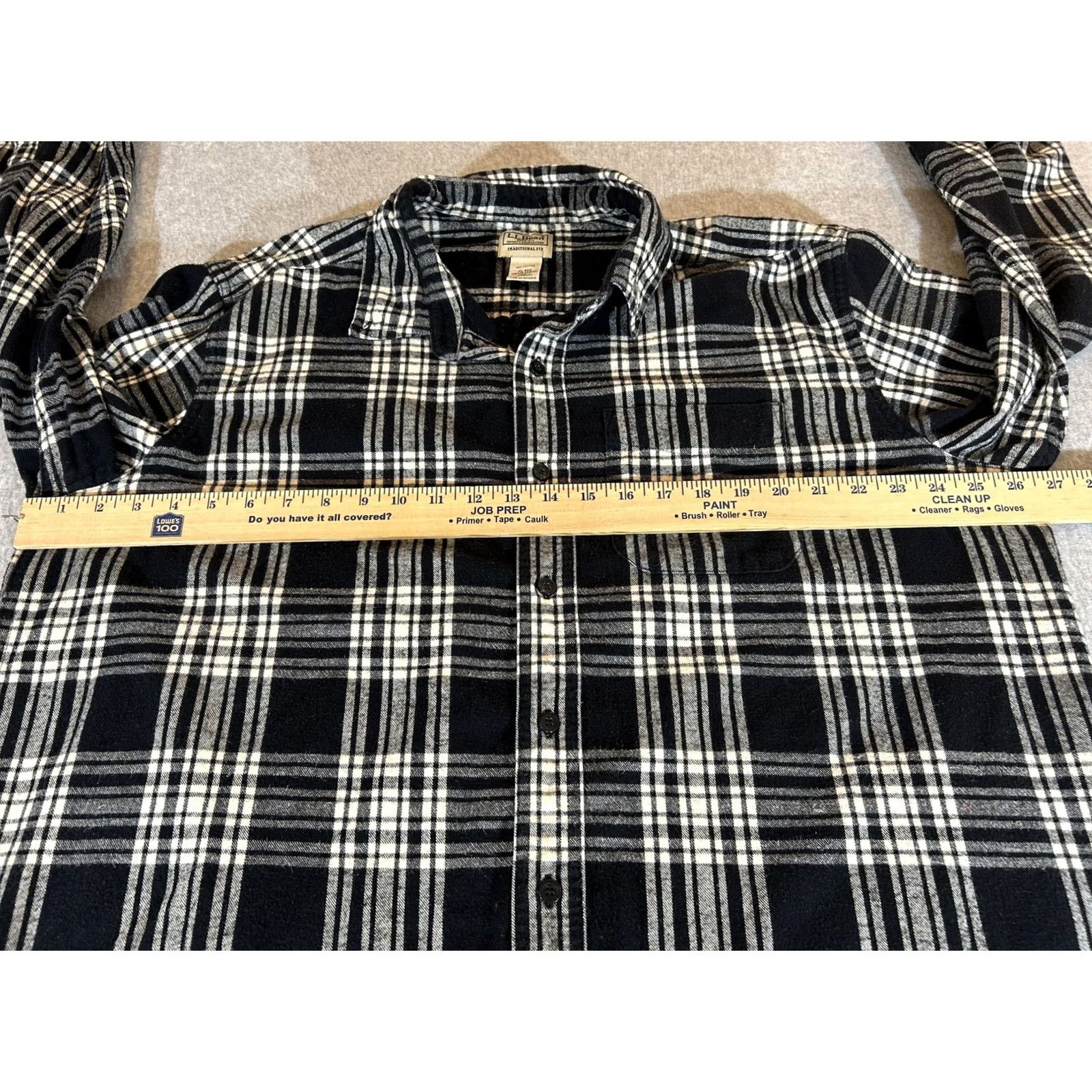Vintage VINTAGE LL Bean Flannel Shirt Mens XL Black Plaid Button Long Sleeve Outdoor Workwear Size US XL / EU 56 / 4 - 3 Thumbnail