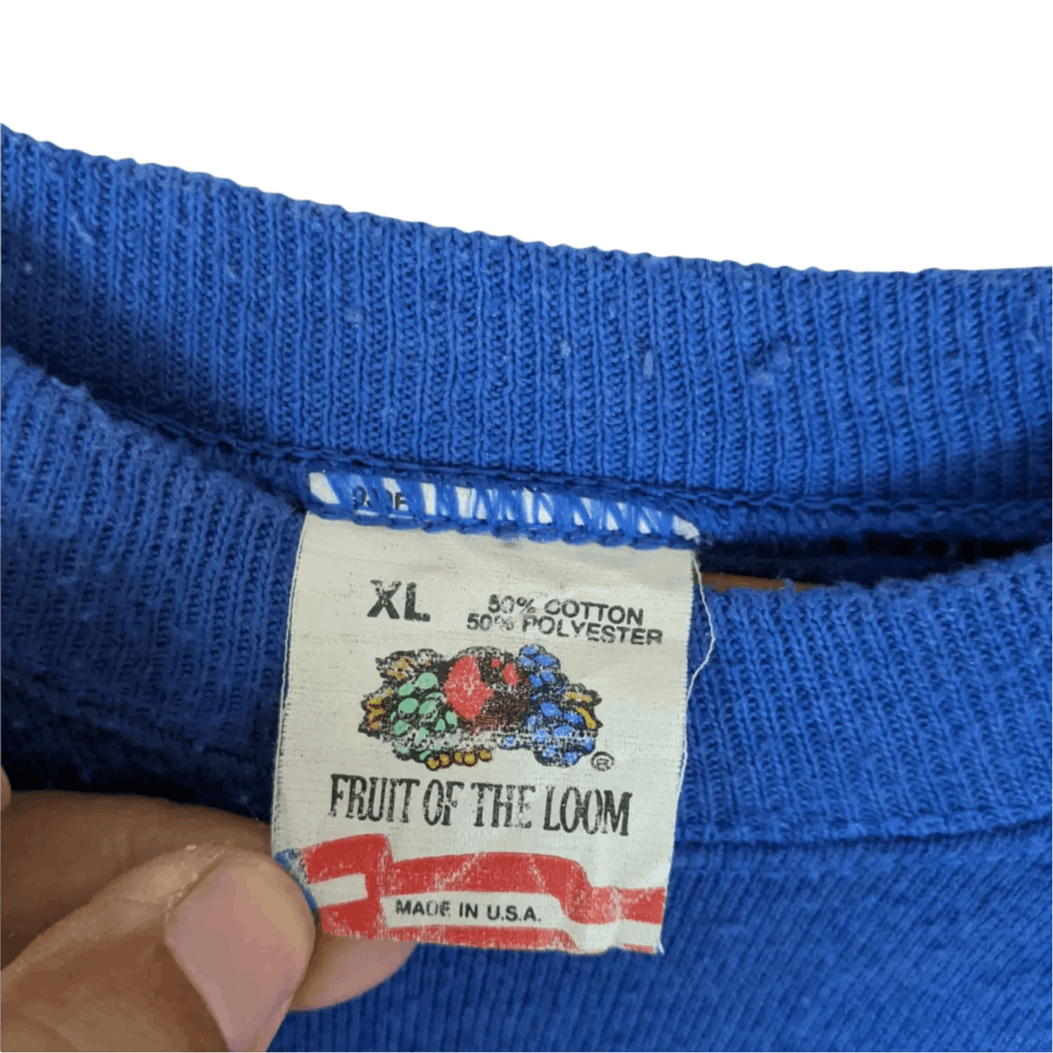 Fruit Of The Loom Vintage 90's Fruit Of The Loom FOTL Plain Jumper Sweatshirt Size US XL / EU 56 / 4 - 7 Thumbnail