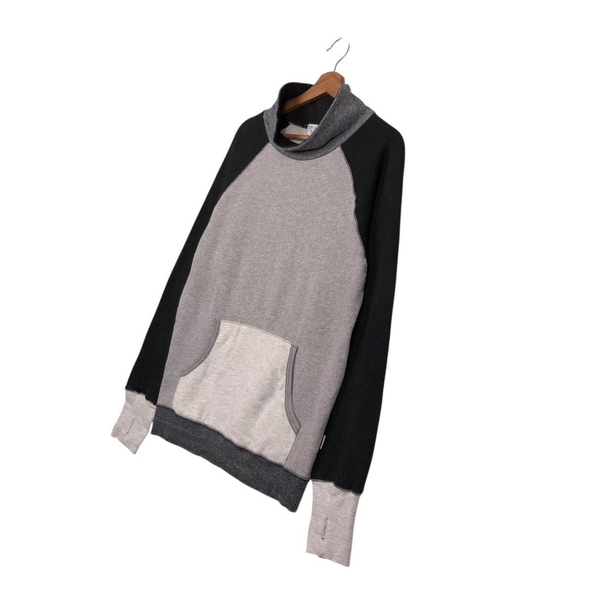 Hysteric Glamour 📌Rich Grey Two Tone Hoodie Pull Over Biker Gym Master Size US L / EU 52-54 / 3 - 3 Thumbnail