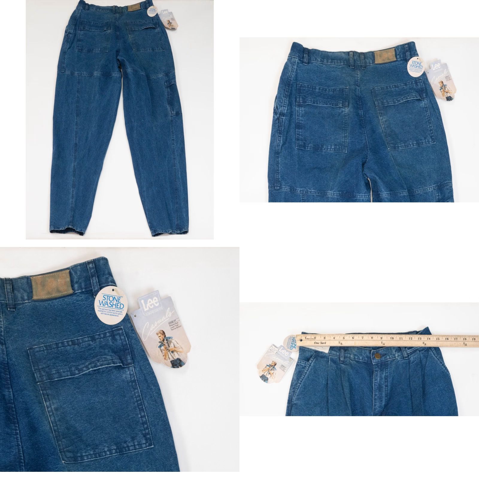 Lee VINTAGE True Lee jeans 30x34 Denim Stone Wash 1980s Deadstock Western 5-Pocket Zip 80s JCPenneys Lee Brand Mens jeans Size US 30 / EU 46 - 8 Thumbnail