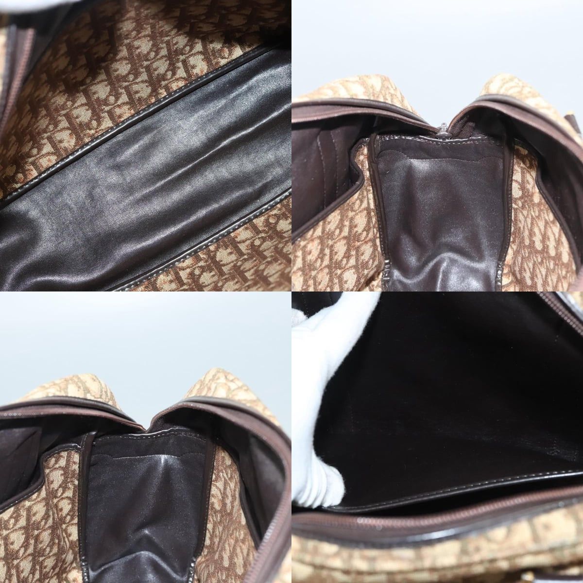 Dior DIOR Trotter Canvas Hand Bag Brown Gold Size ONE SIZE - 12 Thumbnail