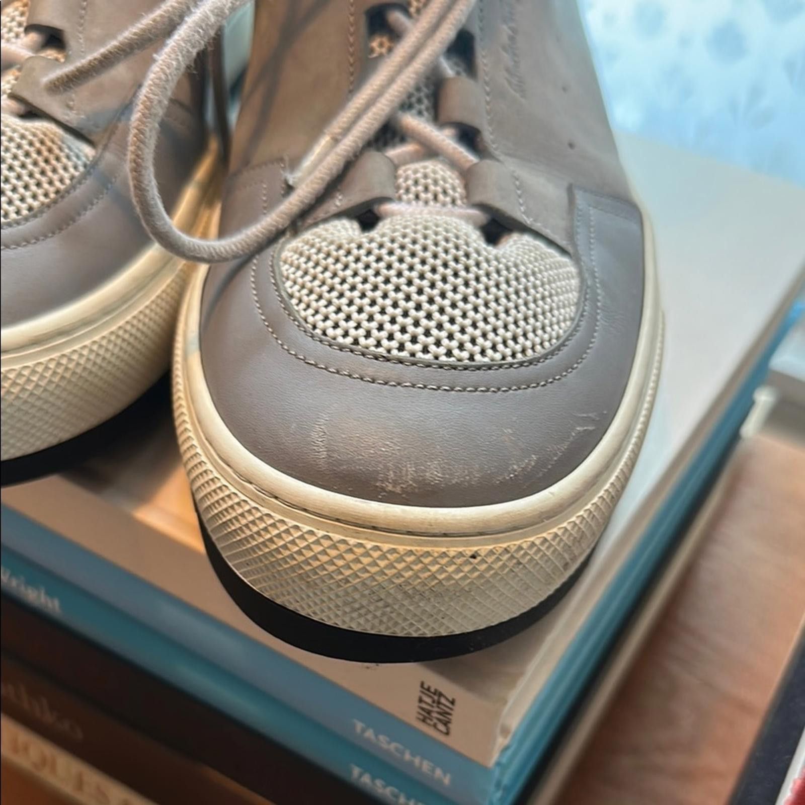 Salvatore Ferragamo Salvatore Ferragamo Men's Grey High-Top Sneaker Boots Size US 12 / EU 45 - 3 Thumbnail