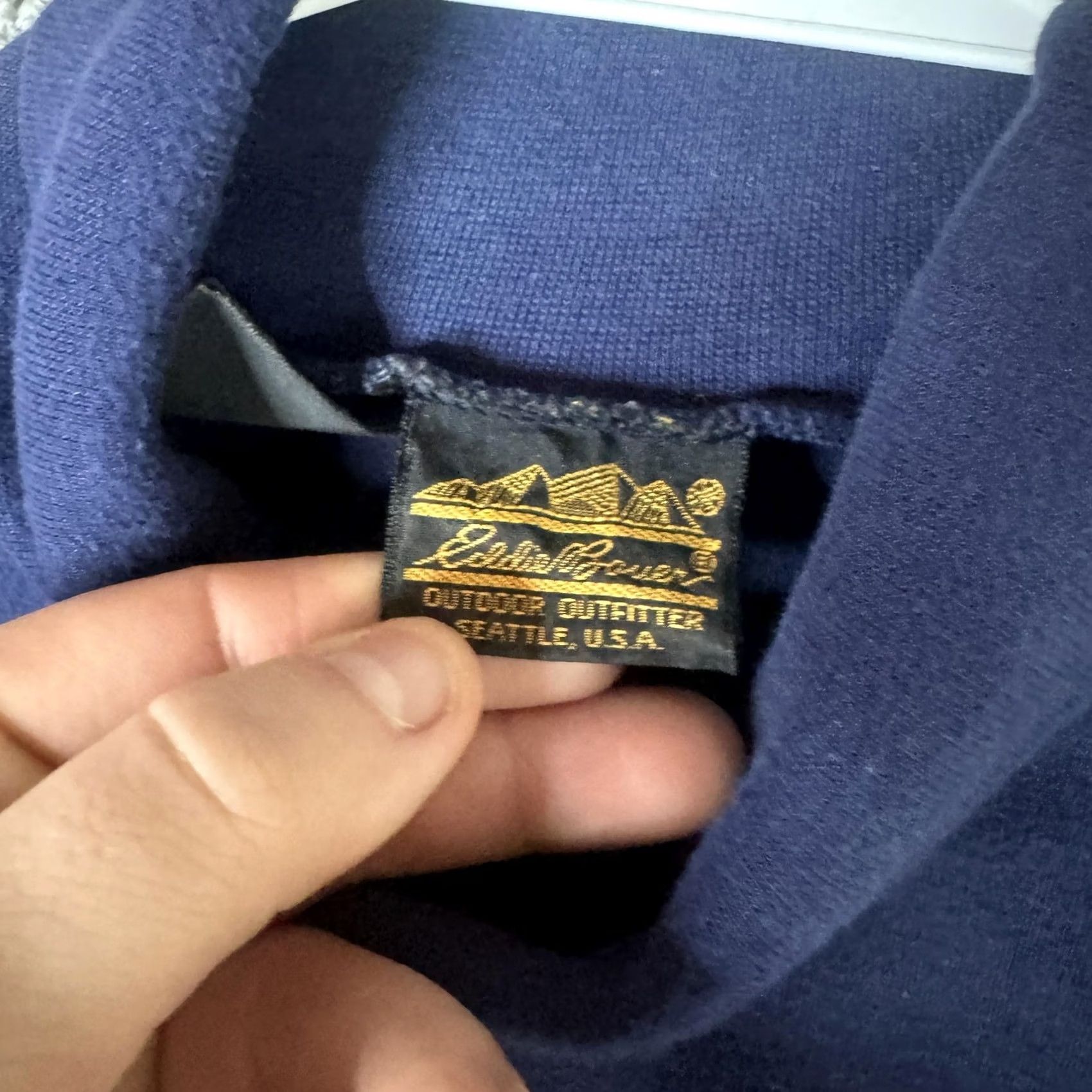 Eddie Bauer VINTAGE Eddie Bauer Shirt Mens LT Blue Mock Neck Long Sleeve Made USA Cotton Size US L / EU 52-54 / 3 - 6 Thumbnail