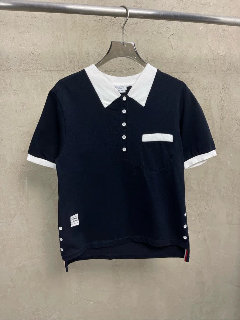 Thom Browne Thom browne Dark blue stitching embroidered button pocket s Size US S / EU 44-46 / 1 - 1 Thumbnail