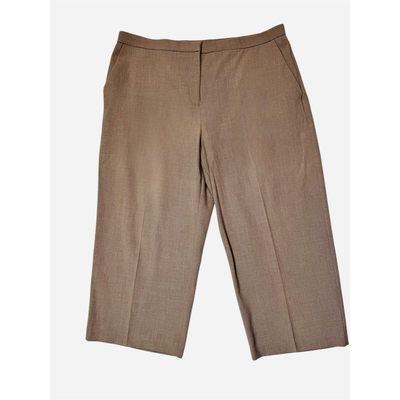 Other Sag Harbor Cropped Wide Leg Pants in Taupe Size 16 Petite Size 38" / US 16 / IT 52 - 2 Thumbnail