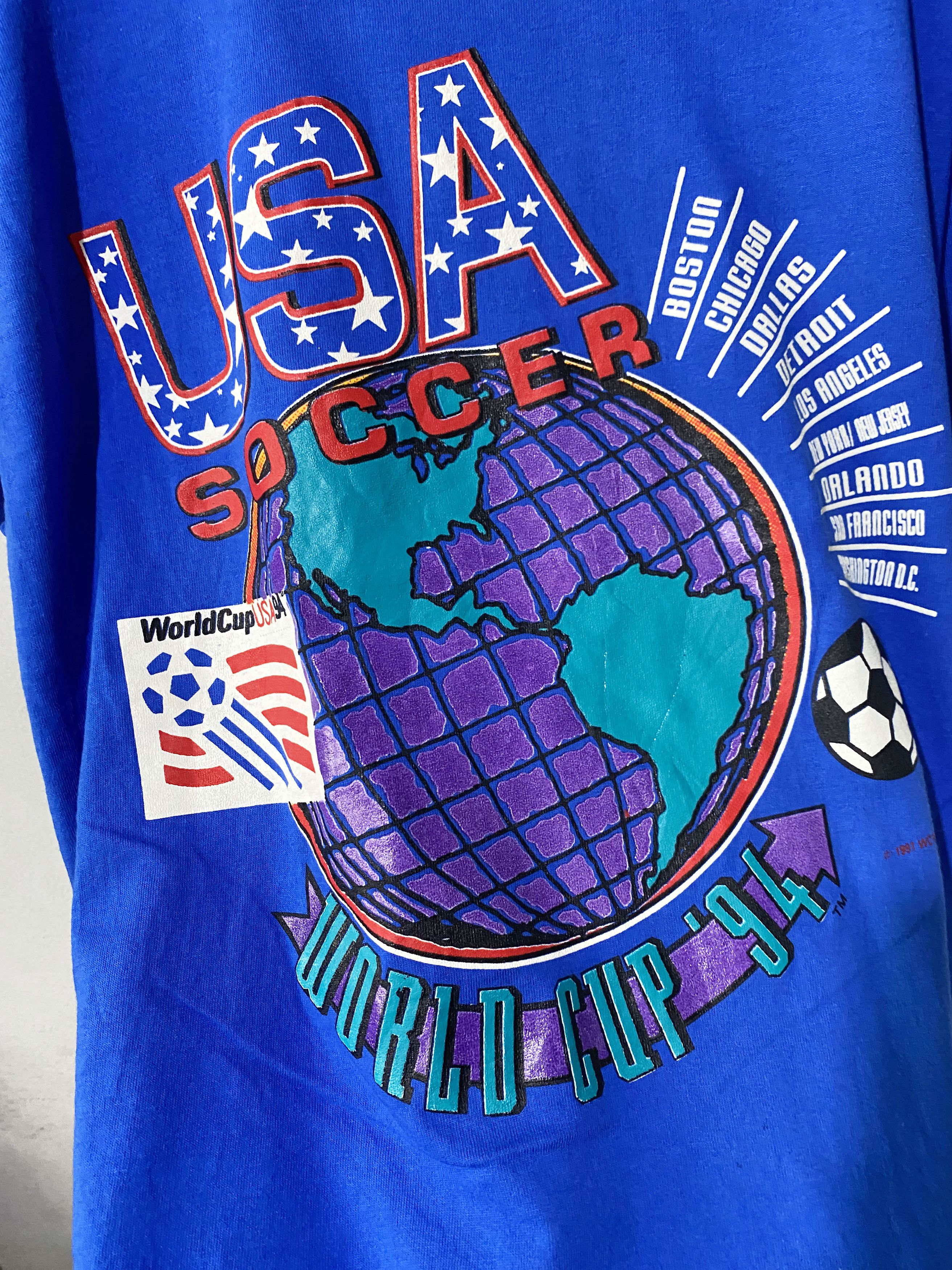 USA Olympics × Vintage Vintage 1994 World Cup Soccer Shirt Size US L / EU 52-54 / 3 - 2 Thumbnail