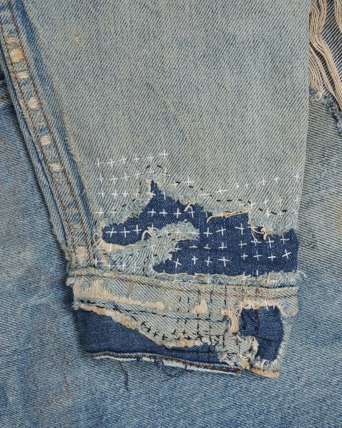 Levi's Trashed-Levi’s Type III Distressed Denim Jacket Size US S / EU 44-46 / 1 - 5 Thumbnail
