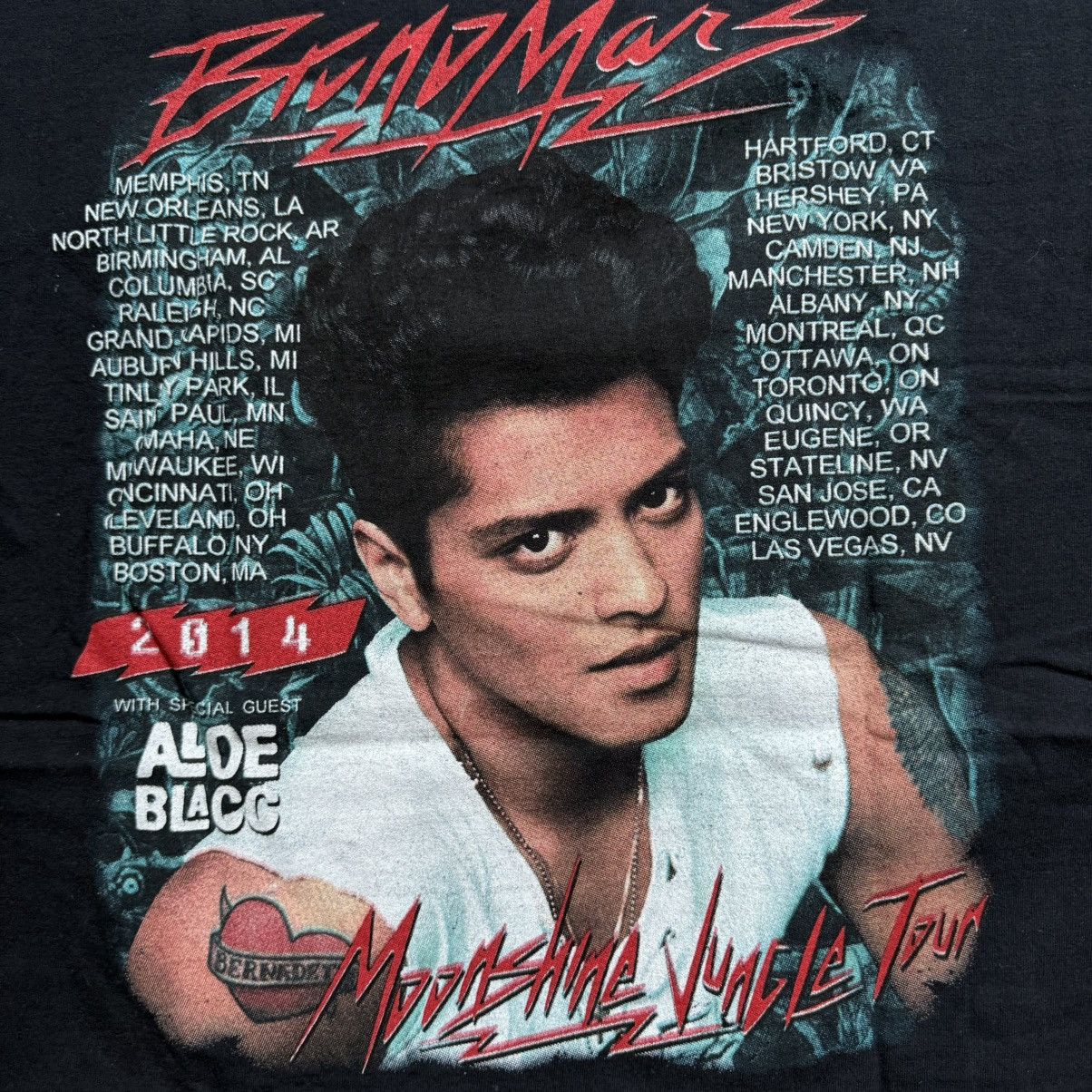Band Tees Bruno Mars Moonshine Jungle Tour Tee Size US L / EU 52-54 / 3 - 5 Thumbnail
