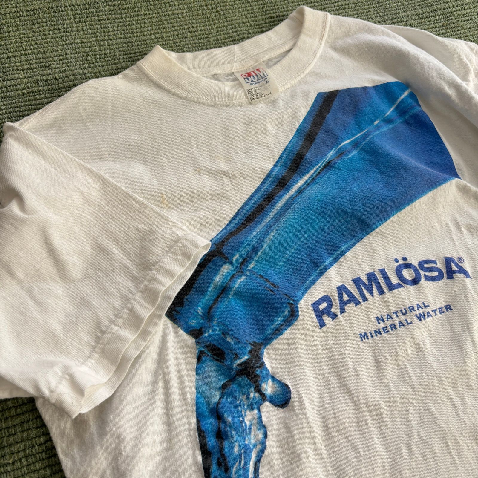 Vintage Vintage Ramlösa Mineral Water Promo Tee 1990s Sz L/XL Size US XL / EU 56 / 4 - 7 Thumbnail