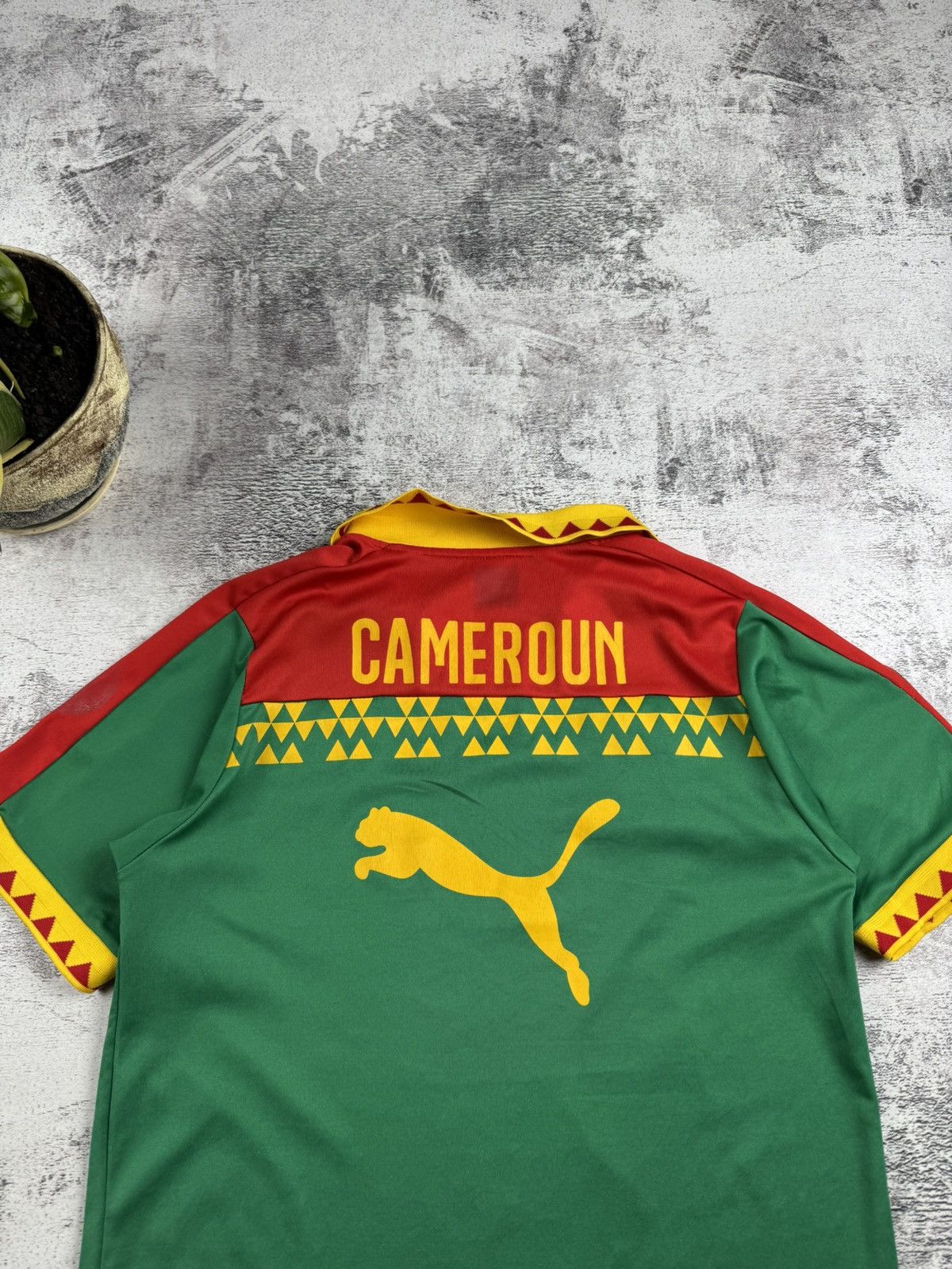 Puma × Vintage Cameroon Africa National Vintage Home Puma Soccer Football T Shirt Jersey Tee Size US S / EU 44-46 / 1 - 12 Thumbnail