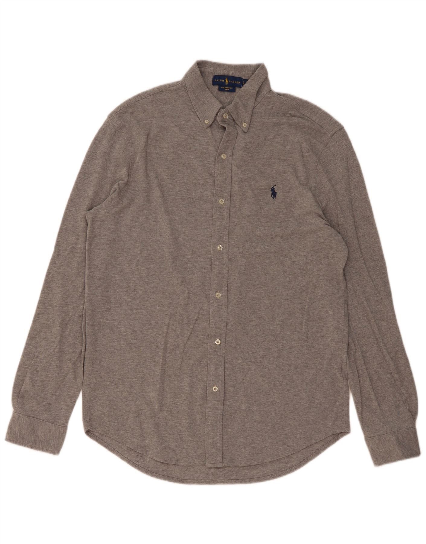 Ralph Lauren Mens Featherweight Mesh Shirt Large Grey Size US L / EU 52-54 / 3 - 1 Thumbnail