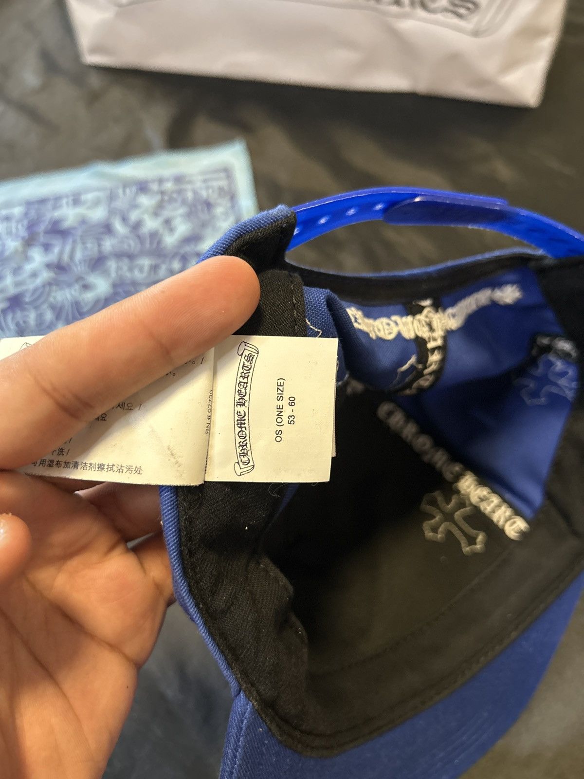 Chrome Hearts Chrome Hearts Blue/White Patches BaseBall Hat Size ONE SIZE - 5 Thumbnail