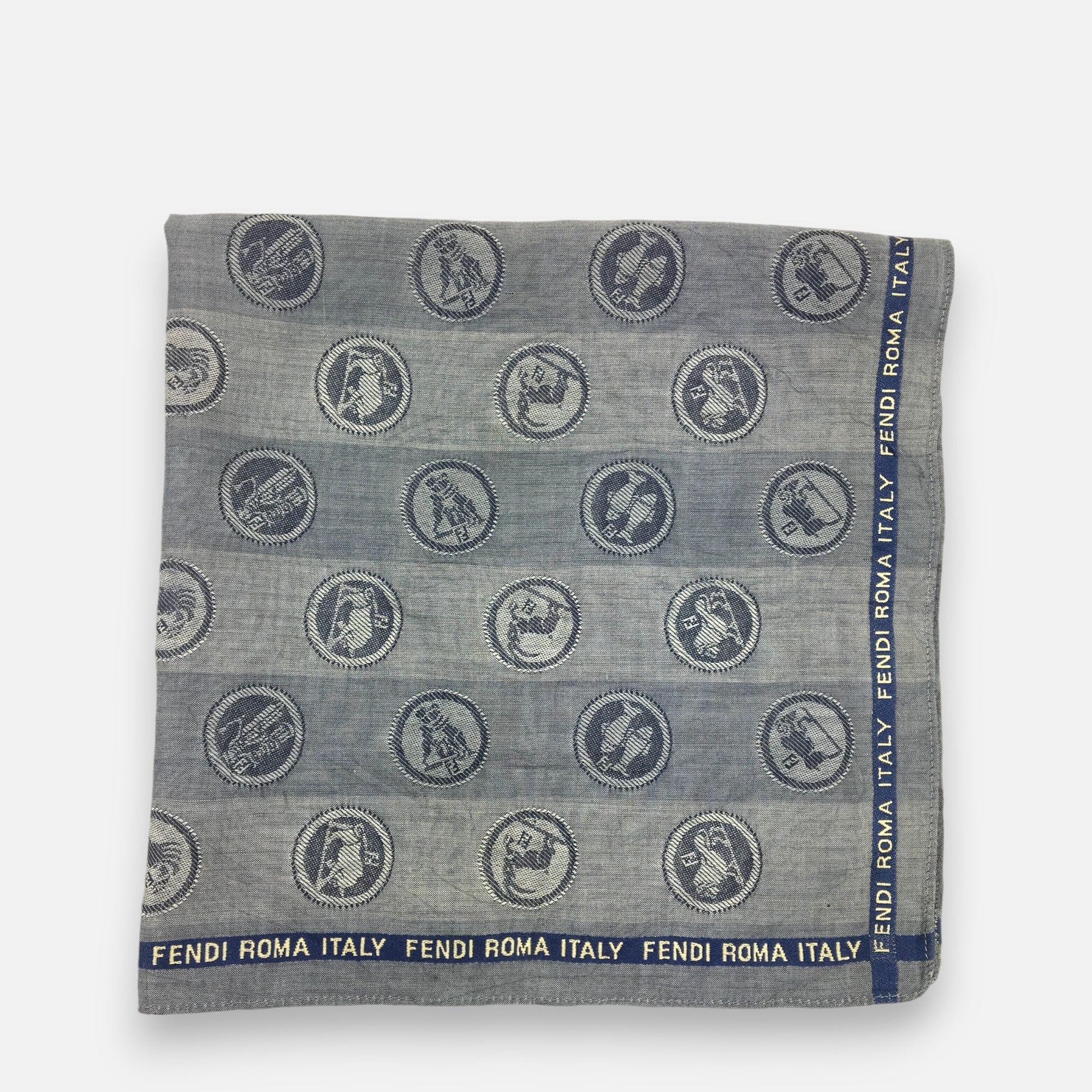 Japanese Brand Vintage Fendi Handkerchief Pocket Square Bandana Size ONE SIZE - 2 Thumbnail