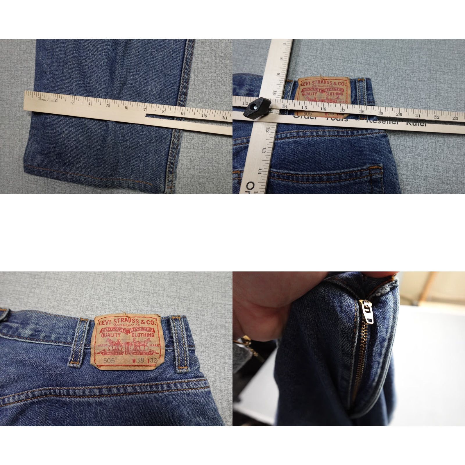 Levi's Levi's 505 Jeans Mens 38x32 Blue Regular Fit Western Cowboy Rancher Light Wash Jeans Size US 38 / EU 54 - 8 Thumbnail